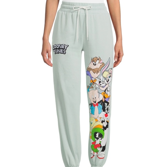 Warner Bros. Tops - Looney Tunes Ladies Two piece full zip Embellished Jacket and sweatpants jogger